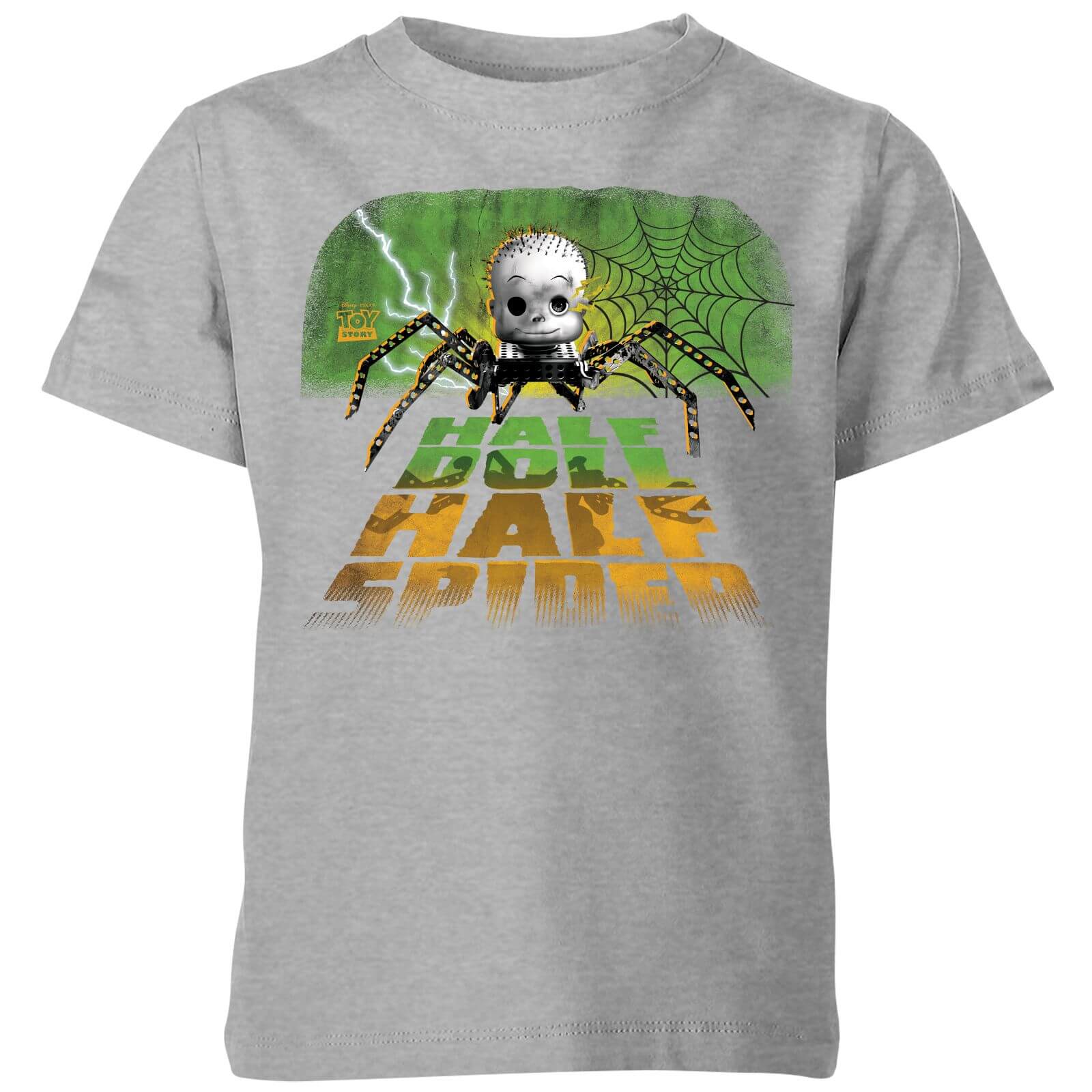 Toy Story Half Doll Half Spider Kinder T-Shirt - Grau - 11-12 Jahre von Original Hero