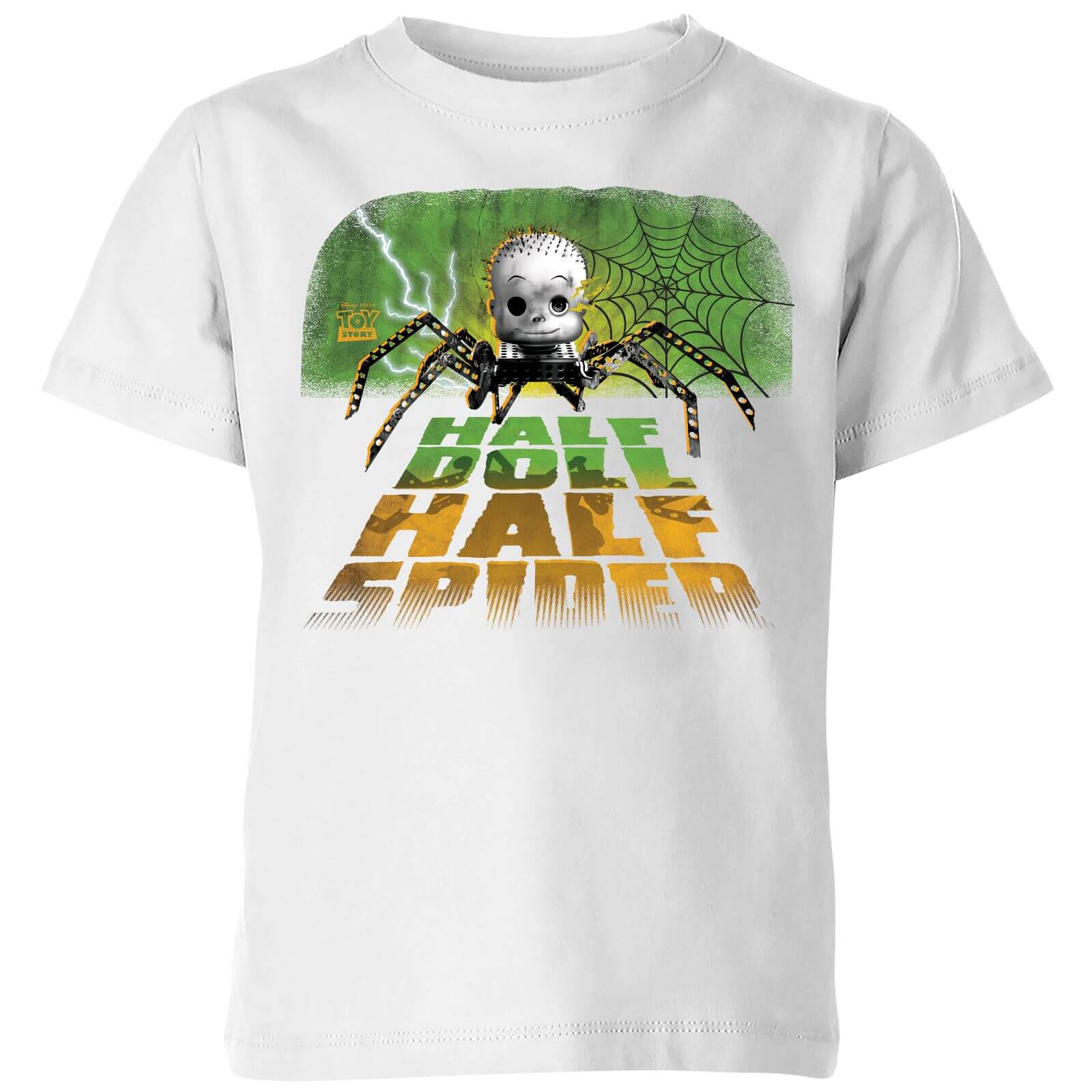 Toy Story Half Doll Half-Spider Kinder T-Shirt - Weiß - 11-12 Jahre von Original Hero