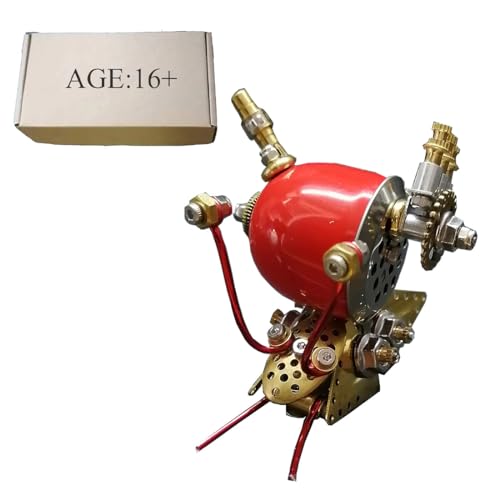 ToyGhillied 3D Metall Puzzle Tiere Modellbausatz, 100+ Teile Mechanischer Bunte Schnecke Modell Steampunk Bausatz, 3D Laserschnitt Modell Sammelbares mit Werkzeug für Erwachsene (Rot) von ToyGhillied