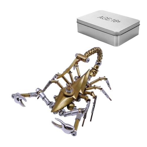 ToyGhillied 3D Metall Puzzle Tiere Modellbausatz, 200+ Stück DIY Klein Skorpion Mechanical Puzzle Modellbausatz Erwachsene mit Werkzeug von ToyGhillied