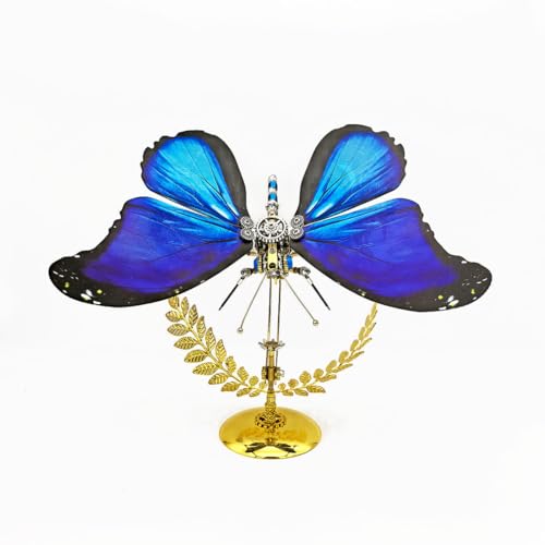 ToyGhillied 3D Metallpuzzle für Erwachsene, Steampunk Sternennacht Schmetterling DIY Bausatz mit Ständer, 3D Puzzle Mechanische Insekten Ornament, Große Geschenke für Erwachsene (100+PCS) von ToyGhillied