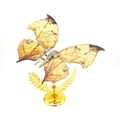 ToyGhillied 3D Metallpuzzle für Erwachsene, Steampunk Toter Schmetterling DIY Bausatz mit Ständer, 3D Puzzle Mechanische Insekten Ornament, Große Geschenke für Erwachsene (100+PCS) von ToyGhillied