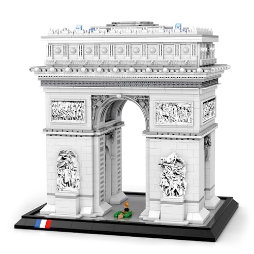 ToyGhillied Haus Klemmbausteine Arc de Triomphe Bausatz, Historische Architektur, DIY Berühmte Wahrzeichen Baukasten für Erwachsene, Sammlerstück oder Heimbüro-Ausstellung - 3718 Teile von ToyGhillied