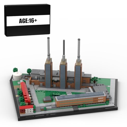 ToyGhillied Haus Modular Deutsch Lindener Heizkraftwerk Hannover Wahrzeichen Architektur-Szene, DIY Montage für Erwachsene, Sammlerstück oder Heimbüro-Ausstellung-1544 Teile von ToyGhillied