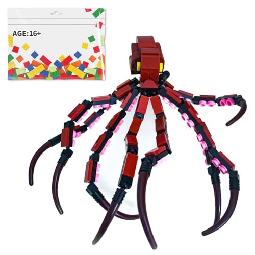 ToyGhillied MOC Krake Oktopus Modell Montage Bauklötze Set, Riesenoktopus Klemmbausteine Ornament, Kreativ Geburtstag Geschenk von ToyGhillied