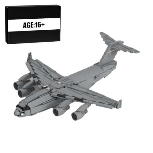 ToyGhillied Technik Hubschrauber Bausteine Kit, Globemaster Frachtflugzeug Montage kit, Militär Helikopter Klemmbausteine Geschenke Erwachsene, MOC-142377 (769 Teile) von ToyGhillied