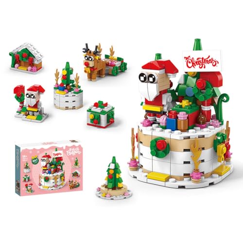 ToyGhillied Weihnachten Baustein Set, Weihnachts Bausteine Set Weihnachtsmann Zug Schneemann Weihnachtsbaum Bausteinspielzeug Weihnachten Bauklötze Dekoration für Xmas Geschenke (288 PCS) von ToyGhillied