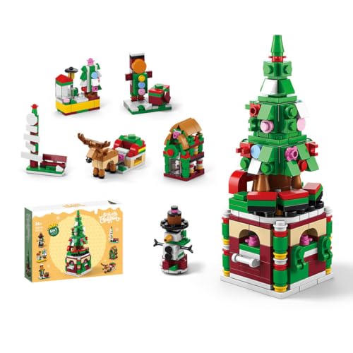 ToyGhillied Weihnachten Baustein Set, Weihnachts Bausteine Set Weihnachtsmann Zug Schneemann Weihnachtsbaum Bausteinspielzeug Weihnachten Bauklötze Dekoration für Xmas Geschenke (332 PCS) von ToyGhillied