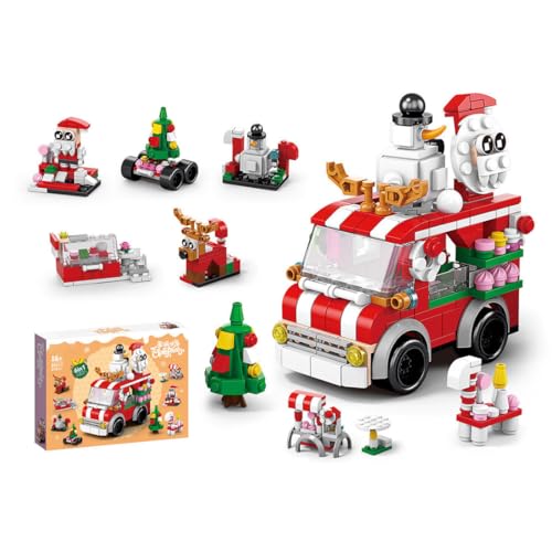 ToyGhillied Weihnachten Baustein Set, Weihnachts Bausteine Set Weihnachtsmann Zug Verkaufswagen Weihnachtsbaum Bausteinspielzeug Weihnachten Bauklötze Dekoration für Xmas Geschenke (273 PCS) von ToyGhillied