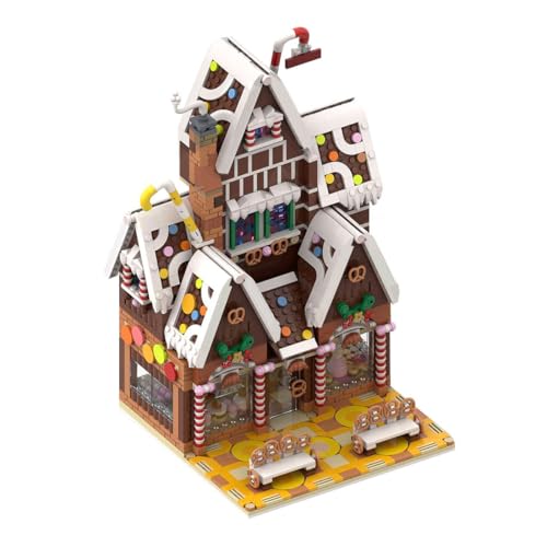 ToyGhillied Weihnachten Haus Modular, Winterdorf Klemmbausteine Bausteine Winter Dorf Pastry Shop Modular, Haus Konstruktions Weihnachten 2024 Geschenke Dekoration für Erwachsene, 1904 Teile von ToyGhillied