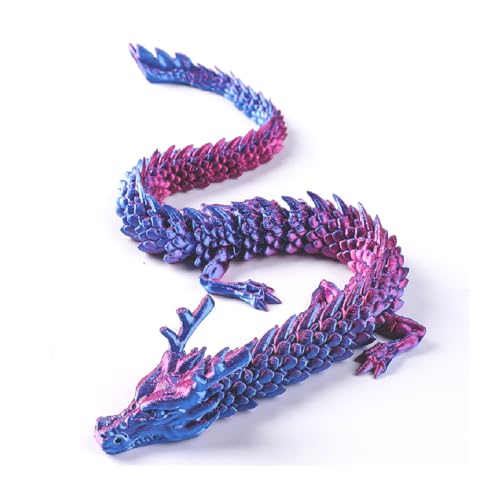 3D-gedruckter Drache, chinesischer Drache, 30,5 cm, flexibler beweglicher Drache, Drache, Fidget-Spielzeug für flexible Gelenke, Glücksdrache für Zuhause, Büro, Schreibtischdekoration, ADHS-Spielzeug, von ToySupplyFun