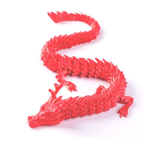 3D-gedruckter Drache, chinesischer Drache, 30,5 cm, flexibler beweglicher Drache, Drache, Fidget-Spielzeug für flexible Gelenke, Glücksdrache für Zuhause, Büro, Schreibtischdekoration, ADHS-Spielzeug, von ToySupplyFun