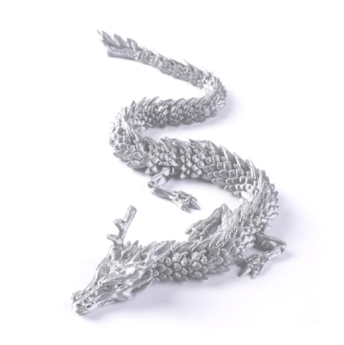 3D-gedruckter Drache, chinesischer Drache, 30,5 cm, flexibler beweglicher Drache, Drache, Fidget-Spielzeug für flexible Gelenke, Glücksdrache für Zuhause, Büro, Schreibtischdekoration, ADHS-Spielzeug, von ToySupplyFun