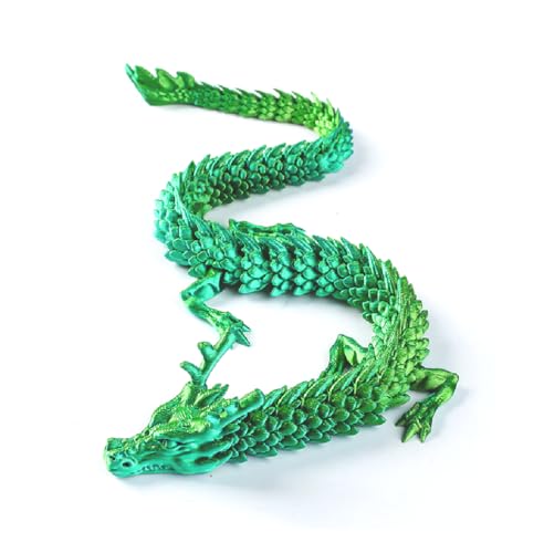 3D-gedruckter Drache, chinesischer Drache, 30,5 cm, flexibler beweglicher Drache, Drache, Fidget-Spielzeug für flexible Gelenke, Glücksdrache für Zuhause, Büro, Schreibtischdekoration, ADHS-Spielzeug, von ToySupplyFun