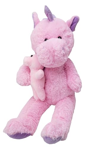 Riesen Plüschtier Einhorn mit Babyeinhorn 80 cm Teddybär von ToyToyToy