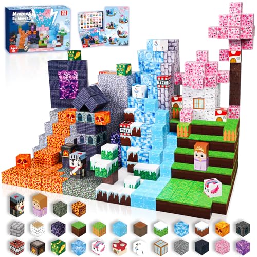 ToyUnited Magnetische Bausteine Magnetic Blocks Bauen Fantasiewelt 150PCS für Jungen und Mädchen ab 3 Jahren Konstruktionsspielzeug für Kinder Spielzeug ab 6 Jahre Jungen Ostern Geschenke Kinder von ToyUnited