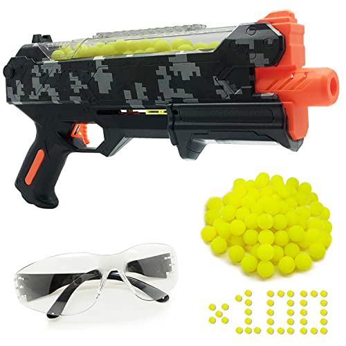 100 Schuss Blasterpistole mit Schutzbrille für Jungen und Mädchen, kompatibel mit Nerf Hyper Rounds Darts, einfaches Nachladen, hält bis zu 50 Schuss von Toyer