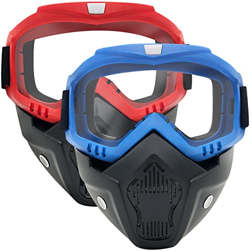 Toyer 2 Pack Taktische Maske Abnehmbare Goggle-Masken Kompatibel mit Nerf Rival, Apollo, Zeus, Khaos, Atlas, Artemis Blasters Rival Maske von Toyer
