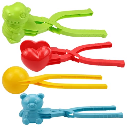 4 Stück Schneeball Maker Clips, Schneeball Werkzeug Clip Schneeball Zange Schneeball Former Sandball Schneeball Clip Schnee Spielzeug für Kinder Erwachsene Snowball Fight von Toyhood