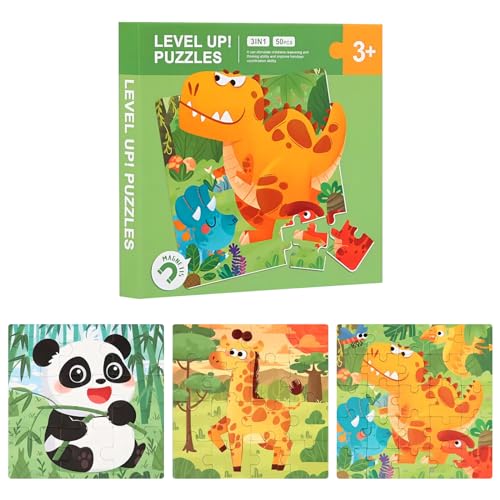 Kinderpuzzle Magnet Puzzle, 9-16-25 Teile Magnetische Puzzle Buchen für Reisen Kinder Reisespiele Kinder Lernspielzeug für Kinder Lernspielzeug für Kinder Jungen Mädchen 3 4 5 Jahren (Tier) von Toyhood
