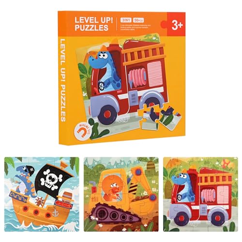 Kinderpuzzle Magnet Puzzle, 9-16-25 Teile Magnetische Puzzle Buchen für Reisen Kinder Reisespiele Kinder Lernspielzeug für Kinder Lernspielzeug für Kinder Jungen Mädchen 3 4 5 Jahren (Transport) von Toyhood