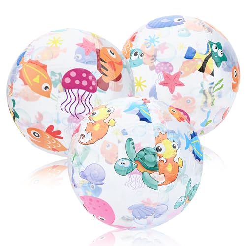 Toyhood 3 Stück Aufblasbaren Strand Ball, 35cm Meer Tiere Muster Strand Ball, Pool Sommer im Freien Strand Aktivität, Wasser Spaß Spiel, für Beach Party Pool Spielzeug Kinder, Zufälliges Muster Toyhood 3 Stück Aufblasbaren Strand Ball, 35cm Meer Tiere Muster Strand Ball, Pool Sommer im Freien Strand Aktivität, Wasser Spaß Spiel, für Beach Party Pool Spielzeug Kinder, Zufälliges Muster von Toyhood