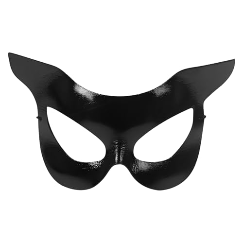 Toyhood Katze Frau Maske, Halb Gesicht Augenmaske Schwarze Katze Augenmaske mit elastischen String Maskerade Masken für Frauen Mädchen Cosplay Kostüm Requisiten Maskerade Karneval Zubehör von Toyhood