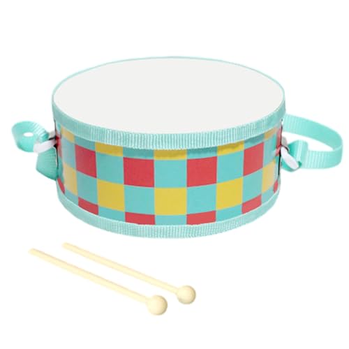 Toyhood Kids Two-Sided Drum Toy, mit verstellbarem Riemen, Holz Drumstick, Musik Percussion Hand Drum Musical Set Spielzeug, Childrens Day Geburtstag Geschenk für Kleinkinder Baby (Blau) von Toyhood