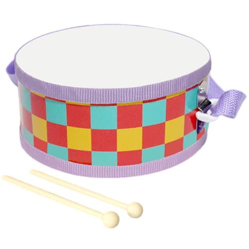 Toyhood Kids Two-Sided Drum Toy, mit verstellbarem Riemen, Holz Drumstick, Musik Percussion Hand Drum Musical Set Spielzeug, Childrens Day Geburtstag Geschenk für Kleinkinder Baby (Lila) von Toyhood