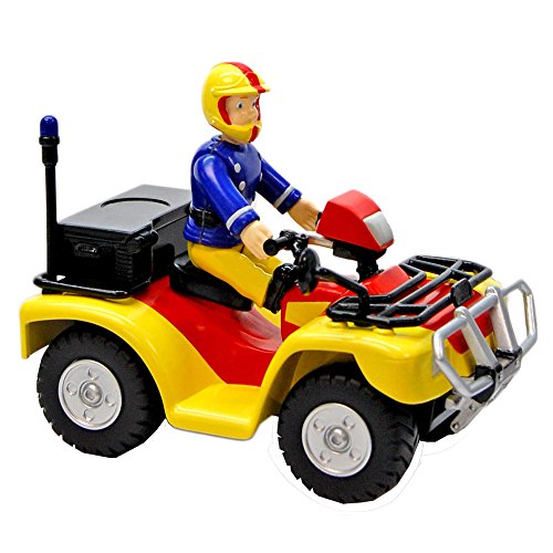 Fireman Sam Quad Bike Vehicle, Push Along Vehicle, Scaled Play, Imaginative Play, Preschool Toys von Character Options