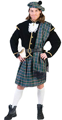 Herren Kostüm Schotte Clansman Schottland Fasching 5 Teile, Multicolor, XL von Toyland