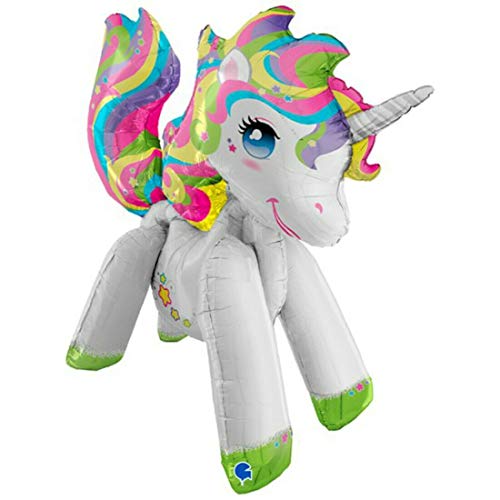 Jumbo 42 "Foil Standing Unicorn Balloon - 3.5ft hohes, verbindbares Einhorn von Toyland