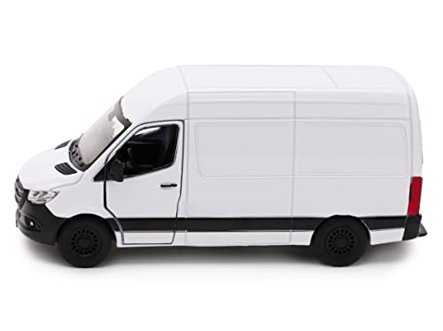 Toyland® 12 cm Pull Back & Go Druckgegossener weißer Sprinter-Van mit Türen zum Öffnen und Schließen – Spielzeugfahrzeuge – Maßstab 1:48 von Toyland