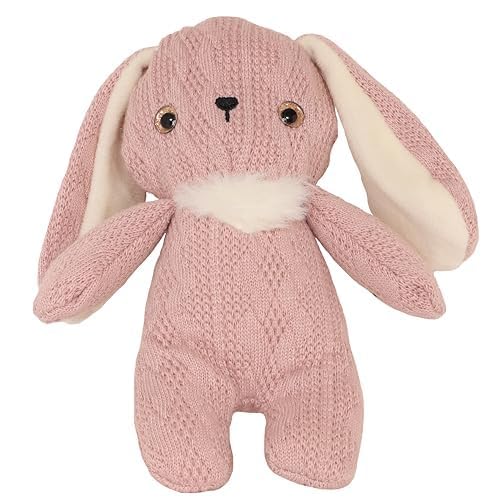 Toyland® 17 cm (6,6 Zoll) kuscheliger blassrosa gestrickter Hase – Plüschtier für Kinder – Geeignet für Kinder ab 12 Monaten von Toyland