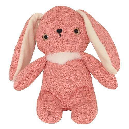 Toyland® 17 cm (6,6 Zoll) kuscheliger rosa gestrickter Hase – Plüschtier für Kinder – Geeignet für Kinder ab 12 Monaten von Toyland