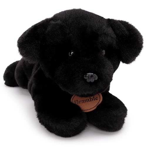 Toyland® 25 cm (10 Zoll) Bramble, der Schwarze Labrador, Plüschtier – liegender Plüschhund – Geeignet ab Geburt von Toyland