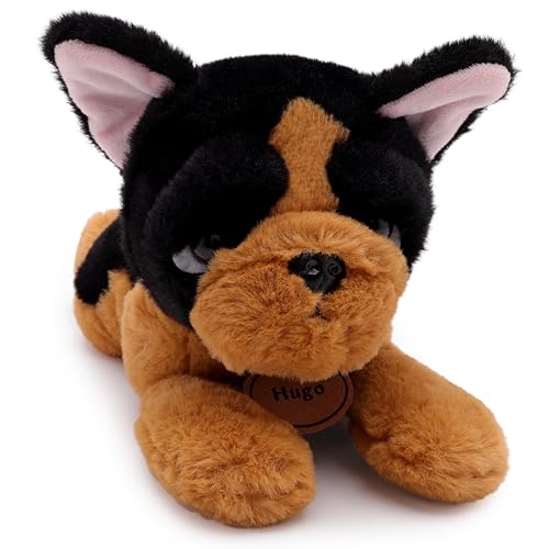 Toyland® 25 cm (10 Zoll) Hugo, die französische Bulldogge, Plüschtier – liegender Plüschhund – geeignet ab Geburt von Toyland