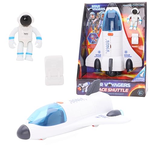 Toyland® 3-Teiliges Sternenreisende Space-Shuttle-Set – Astronaut, Rucksack und Space Shuttle mit Zu Öffnenden Türen Inklusive – Ab 3 Jahren von Toyland