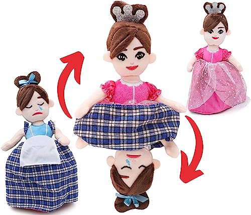 Toyland® 32 cm (13 Zoll) wendbare Prinzessin-Aschenputtel-Puppe – Plüsch mit fröhlicher/trauriger Stimmung – Stofftiere für Mädchen von Toyland