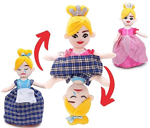 Toyland® 32 cm (13 Zoll) wendbare Prinzessin-Aschenputtel-Puppe – Plüsch mit fröhlicher/trauriger Stimmung – Stofftiere für Mädchen von Toyland