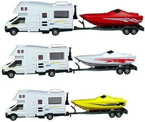 Toyland® 35cm Plastic Motorhome & Speedboat Mit Anhängermodell Toy von Toyland