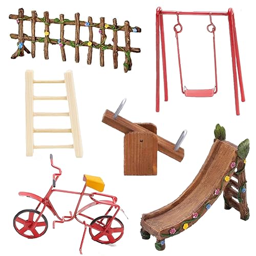 Toyland® 7-teiliges Feengarten-Spielzubehörsetr – Miniatur-Feenzubehör von Toyland