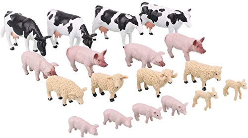 Toyland® Bauernhoftier-Set im Maßstab 1:32 – The Farm Collection – Bauernhoftiere zum Sammeln (18-teilige Kühe, Schweine und Schafe) von Toyland