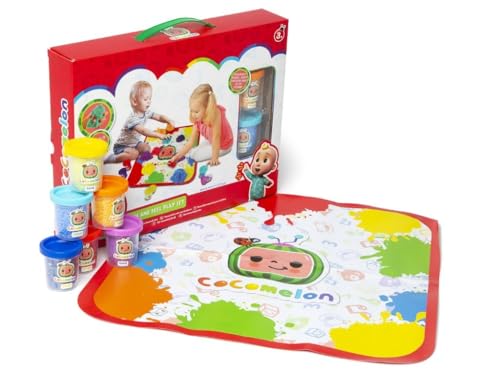 Toyland® Cocomelon Sensorisches Spielset für Kleinkinder – Spielmatte, Quetschsand, Schaum und Teig – Kreatives Spielzeug von Toyland