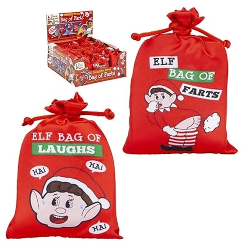 Toyland® Elves Behavin' Badly – ​​Neuartiges Weihnachtsstrumpffüller-Set – 1 x Tüte mit Lachen & 1 x Tüte mit Furzen – Weihnachtsscherzspielzeug von Toyland