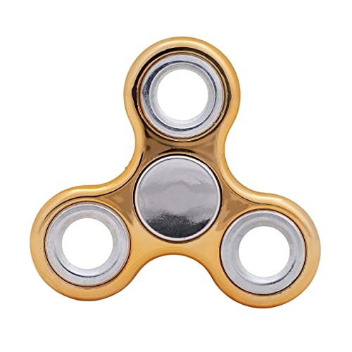 Toyland® Fidget Hand Spinner – Linderung von Stress und Angst (Metallic Gold & Silver Rings) von Toyland