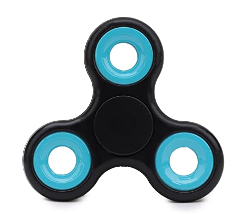 Toyland® Fidget Hand Spinner – Linderung von Stress und Angst (Schwarze und Blaue Ringe) von Toyland