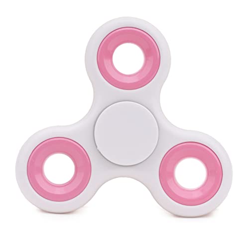 Toyland® Fidget Hand Spinner – Linderung von Stress und Angst (weiße und rosa Ringe) von Toyland