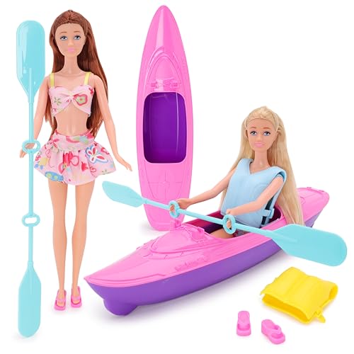 Toyland® Kayak Adventures Puppenspielset – Puppe, Kajak, Paddel und Schwimmweste enthalten – Mädchenspielzeug von Toyland