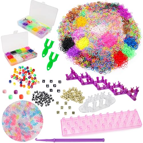 Toyland® Loom Band Mega Bundle – 14.000 Bänder, Werkzeuge, Clips, Perlen, Bretter und Aufbewahrungsboxen enthalten – Kunst- und Bastelsets – kreatives Spielzeug von Toyland